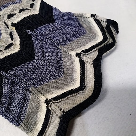 Alfred Dunner Zig Zag V-Neck Lined Sweater Size XL - Picture 6 of 7